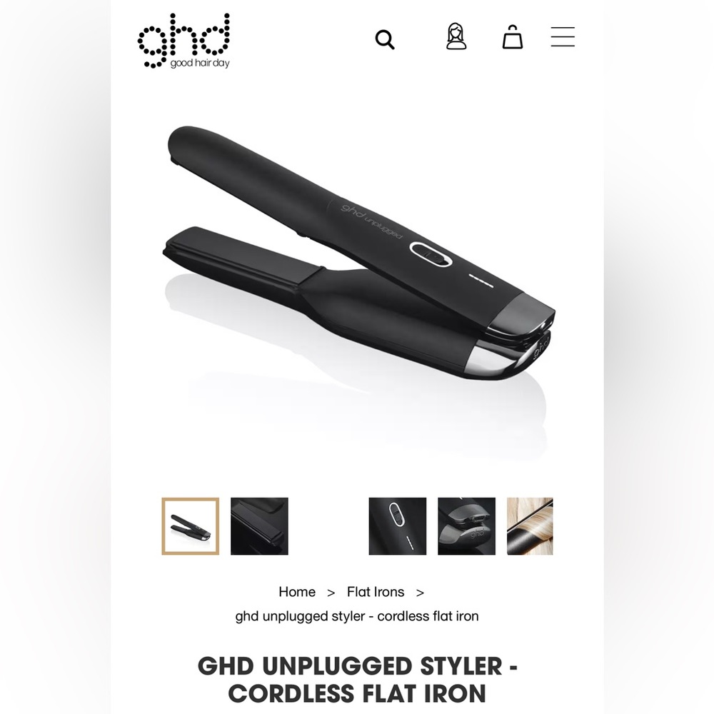 GHD cordless straightener